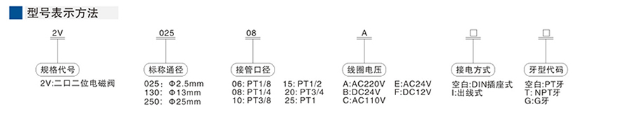 星辰電磁閥-(二口二位)2V系列