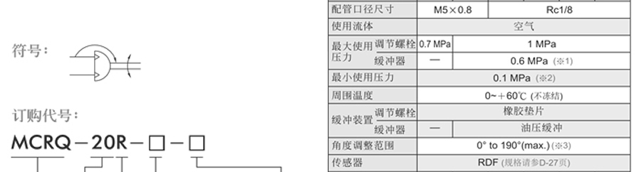 牧氣氣缸-MCRQ系列