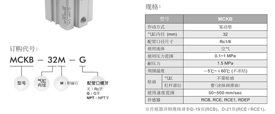 牧氣氣缸-MCKB系列 