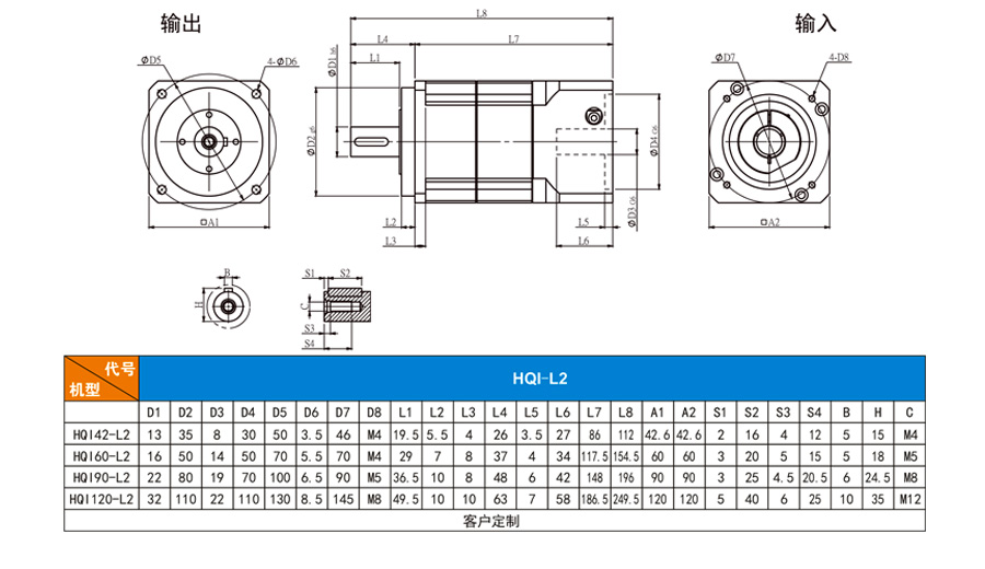 博時(shí)德高精度行星減速機(jī)  HQI系列